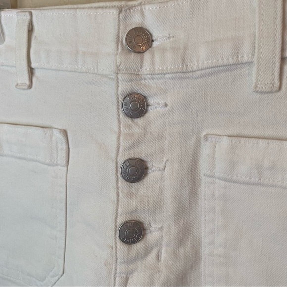 Madewell High Rise Denim Boyshorts in Tile White Size 28 - Picture 4 of 8